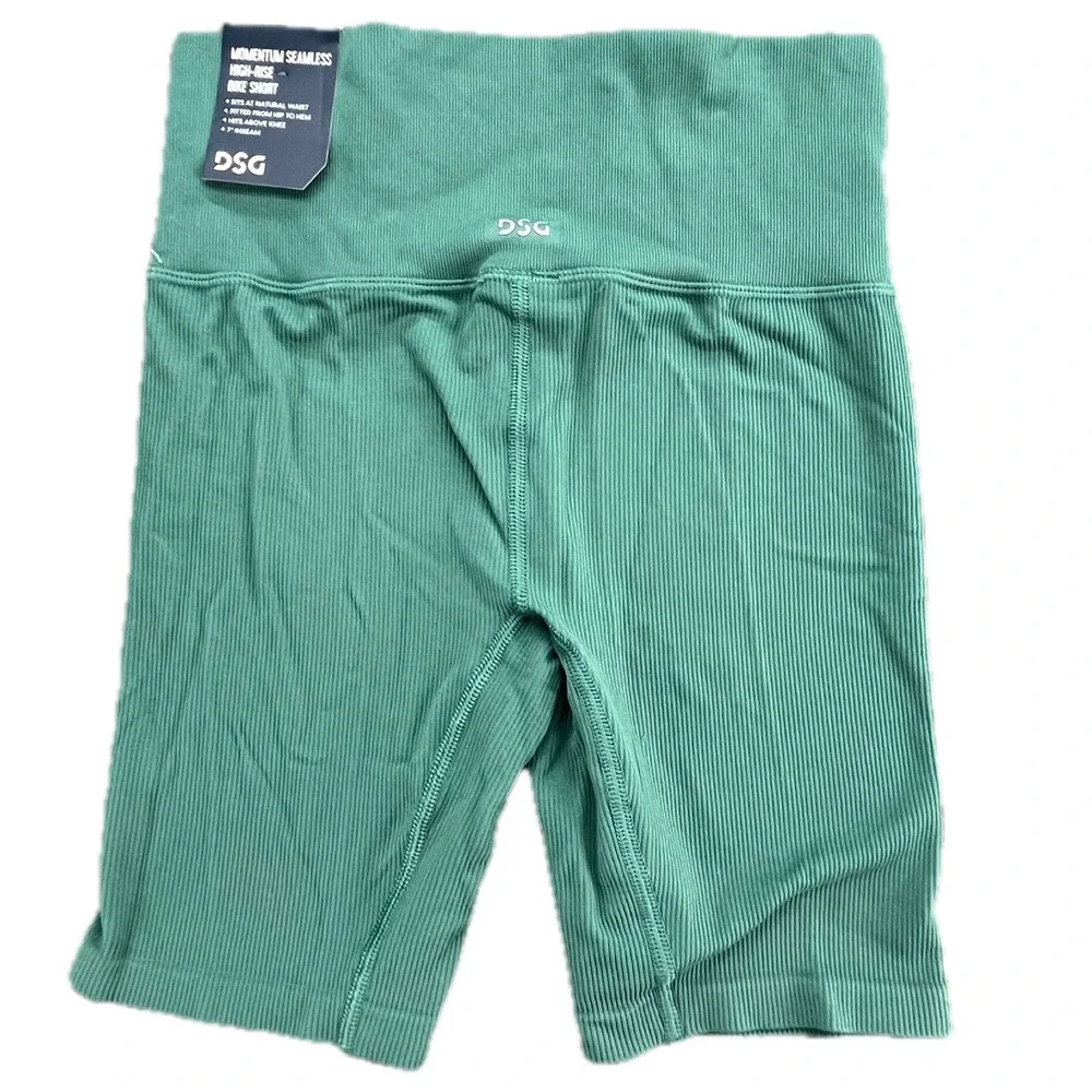 DSG Momentum Seamless High Rise‎ Bike Shorts Blue Women's XS Moisture Wicking